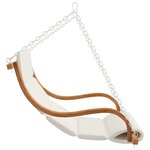vidaXL Chaise balançoire avec coussin bois d'épicéa avec finition teck