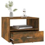 vidaXL Table basse chêne fumé 55x55x40 cm bois d'ingénierie