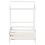 vidaXL Cadre de lit avec toit blanc 90x200 cm bois de pin massif