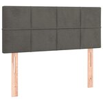 vidaXL Sommier à lattes de lit et matelas gris foncé 120x190cm velours