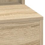 Coiffeuse vidaXL avec lumières LED en Chêne Sonoma 79x41x135 cm