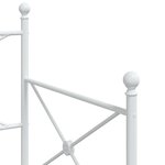 vidaXL Lit de jour avec lit gigogne sans matelas blanc 90x200 cm acier