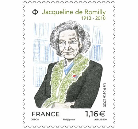 Timbre - Jacqueline de Romilly - Lettre Prioritaire