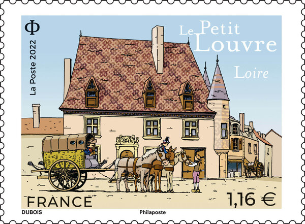 Timbre - Le Petit Louvre - Lettre verte