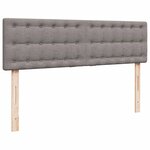 vidaXL Lit ottoman avec matelas et LED taupe 140x190 cm tissu