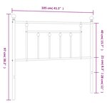 vidaXL Tête de lit métal noir 100 cm