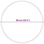 Tapis Shaggy avec dos en latex Crème Ø90 cm