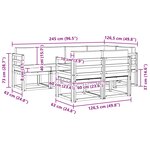 vidaXL Ensemble de canapés d'extérieur 7 pc Blanc et anthracite