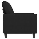 vidaXL Canapé à 2 places Noir 120 cm Tissu