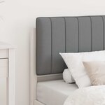 vidaXL Cadre de lit avec tête de lit rembourrée Gris clair 80 x 200 cm