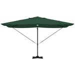 vidaXL Parasol Roma à Bras Déporté Vert 352 x 251 x 265 cm