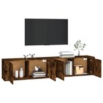 vidaXL Meubles TV muraux 2 Pièces chêne fumé 100x34 5x40 cm