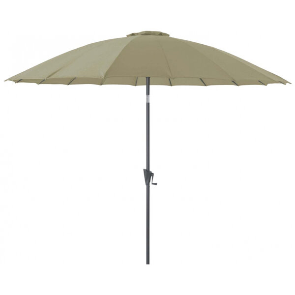 Parasol terrasse en fibre de verre pagode 300 cm argile