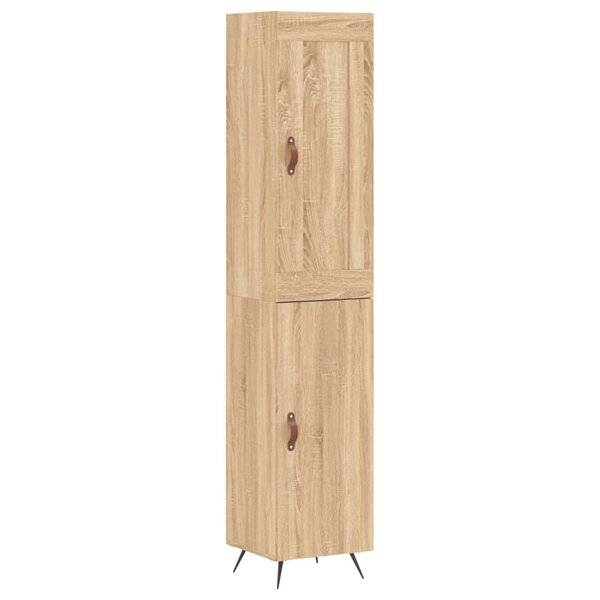 vidaXL Buffet haut Chêne sonoma 34 5x34x180 cm Bois d'ingénierie