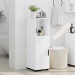 vidaXL Cabinet de salle de bain Blanc brillant 30 x 35 x 95 cm