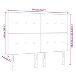 vidaXL Tête de lit avec tête de lit Noir 144 cm Cuir synthétique