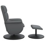 vidaXL Fauteuil inclinable de massage avec repose-pied gris similicuir