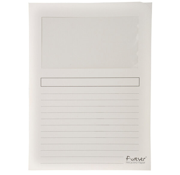 Pt 25 chemises à fenêtre FOREVER blanc EXACOMPTA