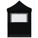 vidaXL Tente de réception pliable escamotable 4 parois latérales noir