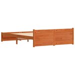 vidaXL Cadre de lit Marron cire 150 x 200 cm Bois massif en pin