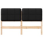 vidaXL Tête de lit capitonnée Marron et Noir 140 cm Pin massif