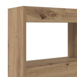 vidaXL Cabinet de Tête de Lit avec LED avec étagère chêne artisanal