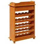vidaXL Étagère à vin Marron 90 x 60 x 30 cm Bois massif en pin