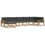 vidaXL Ensemble de canapés d'extérieur 7 pc Blanc et anthracite
