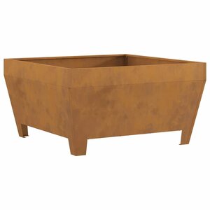 vidaXL Braise Marron 80 x 80 x 43 cm Acier résistant aux intempéries