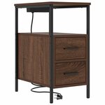 vidaXL Armoires de chevet 2 Pièces Chêne marron 30 x 48 x 61 cm