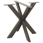 vidaXL Pied de table à manger en forme d'araignée noir 85 x 85 x (72-73) cm en acier