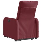 vidaXL Fauteuil inclinable de massage Rouge bordeaux Tissu