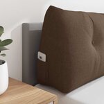vidaXL Coussin de Dos Marron 160 x 24 x 50 cm tissu
