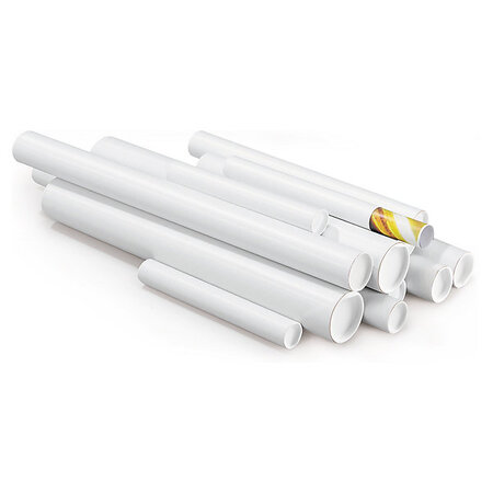 Tube carton postal rond blanc raja 50x500 mm (lot de 50)