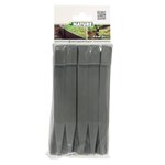 Nature Chevilles d'ancrage de jardin 10 Pièces Gris Petit