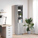 VidaXL Buffet sonoma gris 37 5x35x180 cm bois d'ingénierie