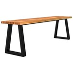 vidaXL Banc avec bord vivant 160 cm bois d'acacia massif