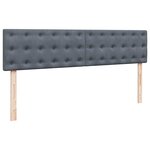 VidaXL Cadre de lit ottoman avec matelas gris foncé 180x200cm velours