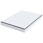 vidaXL Matelas 2 Pièces Blanc  Gris 80 x 200 cm Tissu tricoté