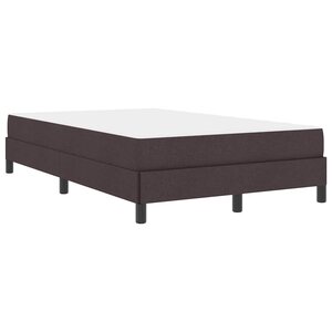 vidaXL Lit à ressorts avec matelas Marron foncé 120 x 200 cm tissu