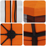 vidaXL Abri de jardin avec parois 4 × 3 m Orange Polyester et Acier