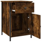 vidaXL Table de chevet chêne fumé 40x42x60 cm bois d'ingénierie