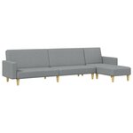 vidaXL Ensemble de canapés 2 Pièces gris clair tissu