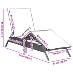 vidaXL Chaise longue avec coussin gris clair résine tressée