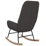 vidaXL Chaise à bascule Gris foncé Tissu