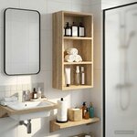 vidaXL Armoire murale de salle de bain Chêne Sonoma 30 x 16 x 62 5 cm