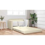 vidaXL Canapé-Lit Crème 124 x 71 x 78 cm Cuir artificiel