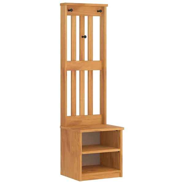 vidaXL Portemanteau SANDNES 45x40x159 5 cm bois massif pin