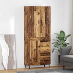 vidaXL Haut Armoire avec tiroir Bois Ancien 69 5 x 34 x 180 cm