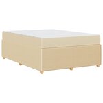 vidaXL Cadre de lit avec matelas Crème 160 x 200 cm tissu